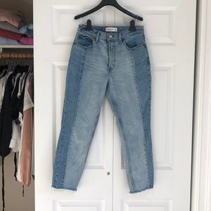 Abercrombie and Fitch Two Tone Mom Jeans